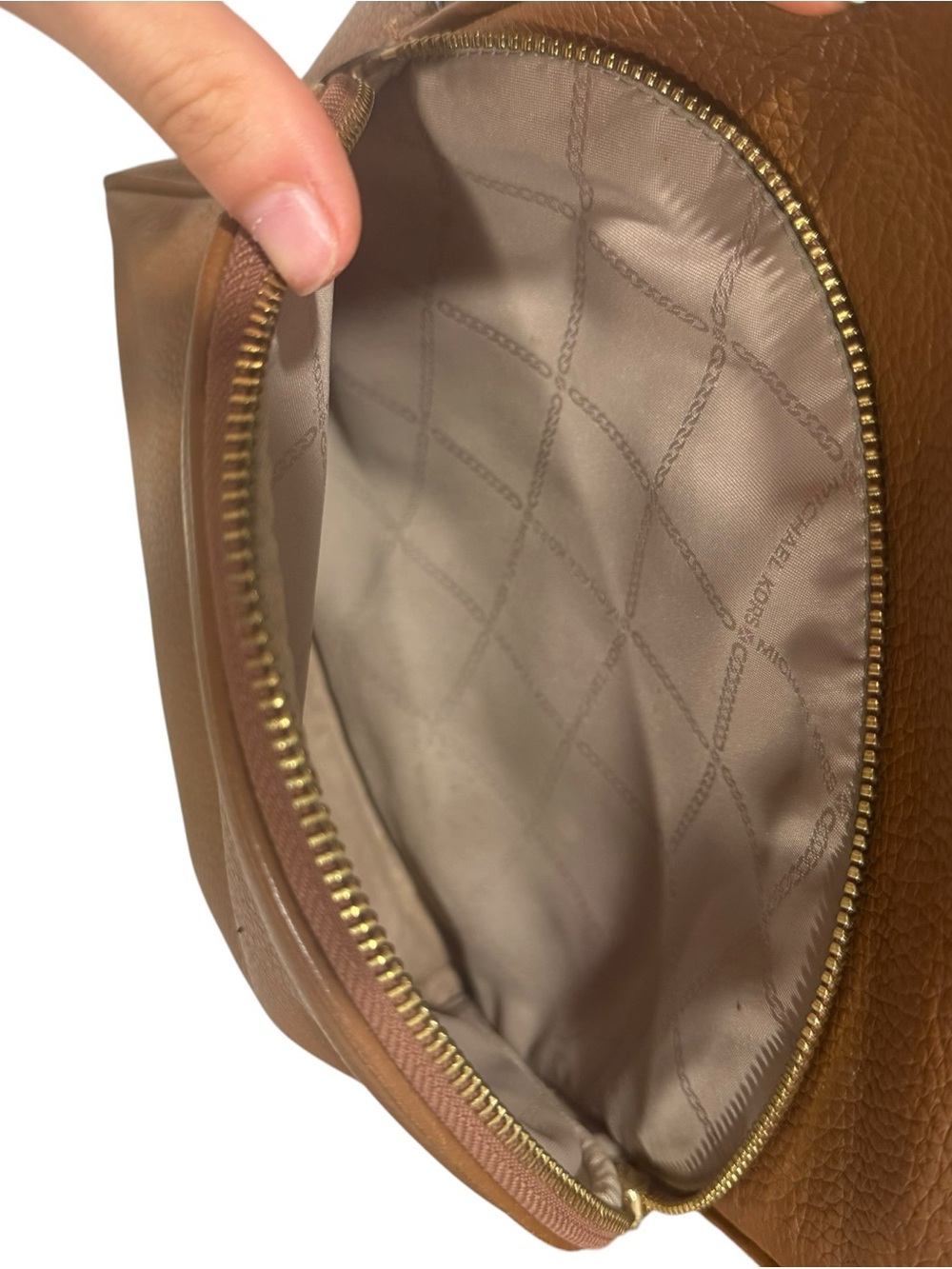 Michael Kors Cognac Pebbled Leather Backpack - Picture 6 of 6